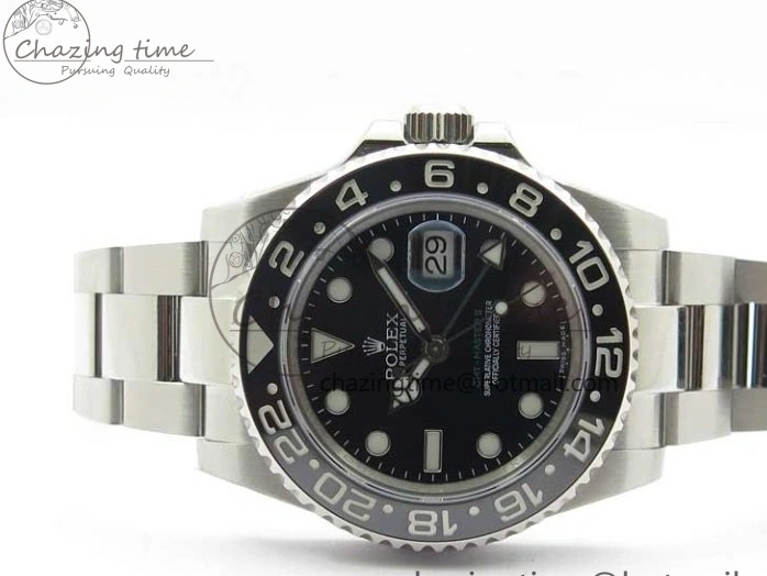 MiroTime 0107 GMT Master II 116710LN Black Ceramic 316L Steel ROF Best Edition Black Dial on SS Bracelet A Sophisticated 2656